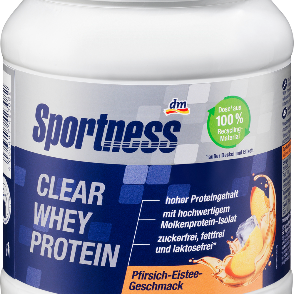 Sportness Protein Powder, بروتين مصل اللبن الصافي، نكهة الشاي المثلج بالخوخ، 400 جرام