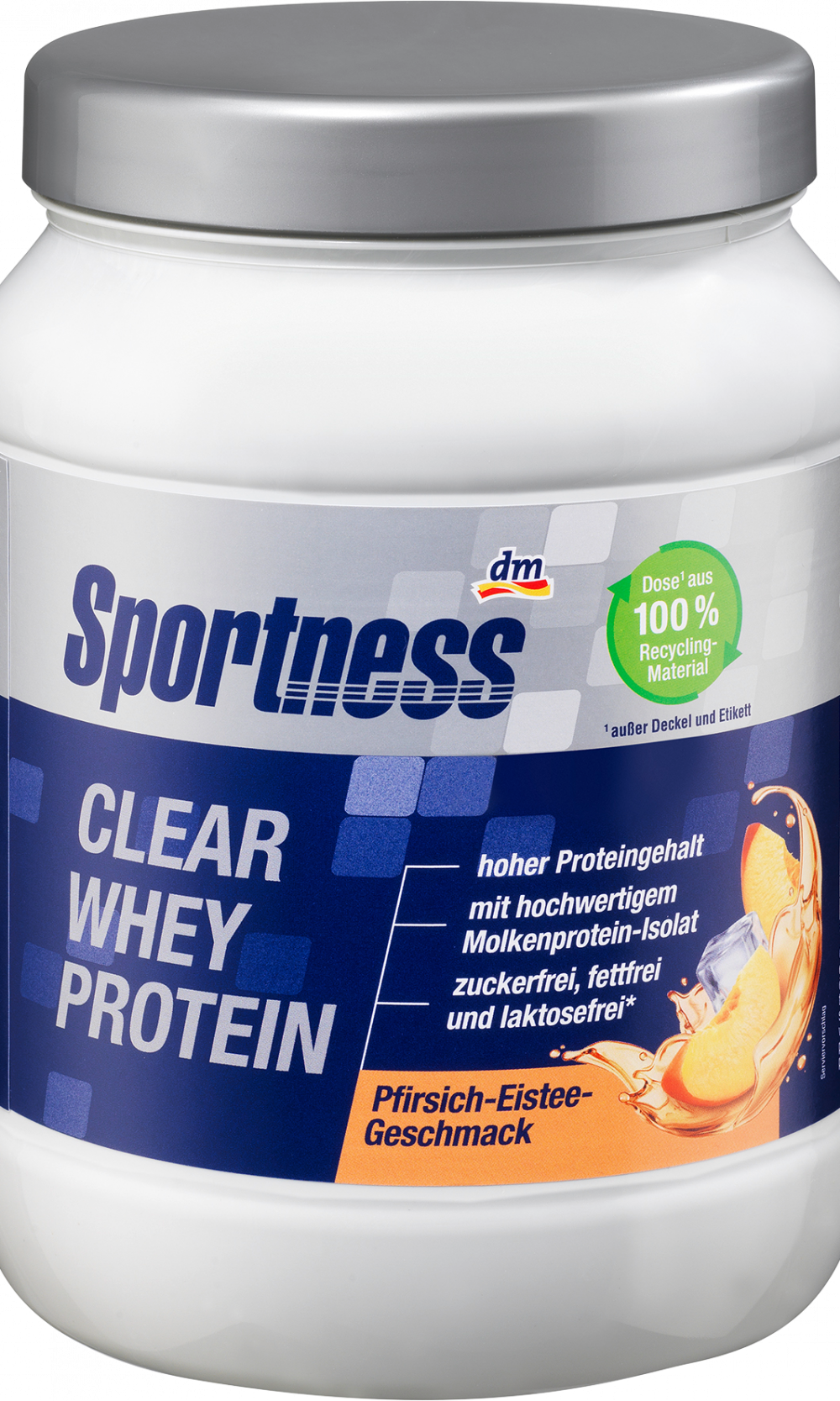 SportnessProtein Powder, بروتين مصل اللبن الصافي، نكهة الشاي المثلج بالخوخ، 400 غرام