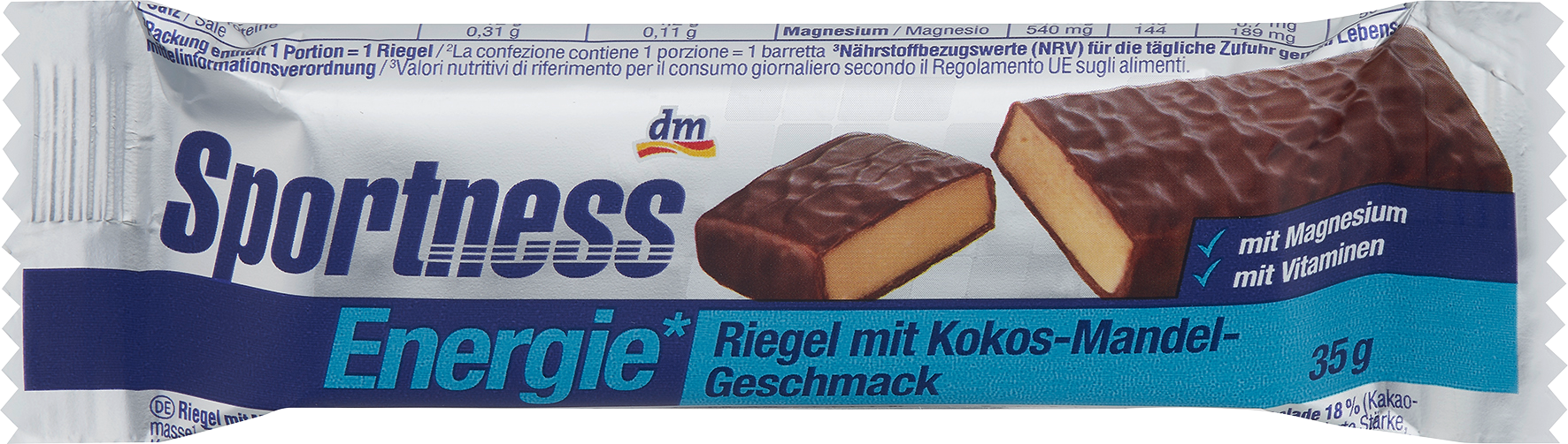 SportnessEnergy Bar, نكهة جوز الهند واللوز، 35 جم