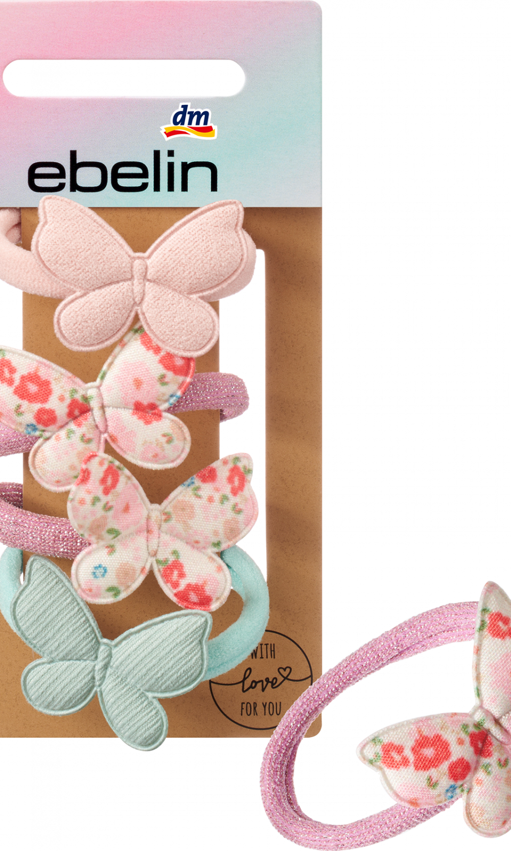 إيبلين أربطة شعر مع الفراشات ، 4 قطع