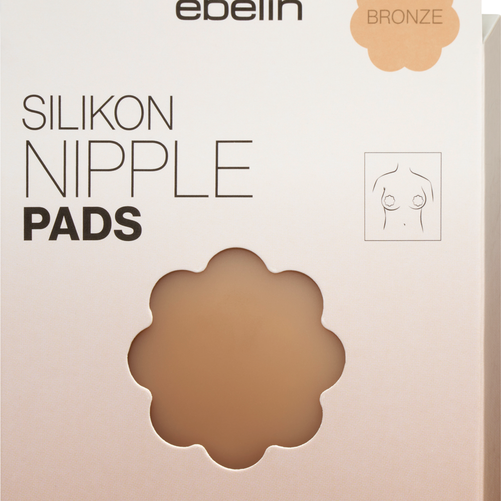 إيبلين سيليكون الحلمة وسادات برونزية شفافة الأناقة (2 زوج) ، 4 قطع