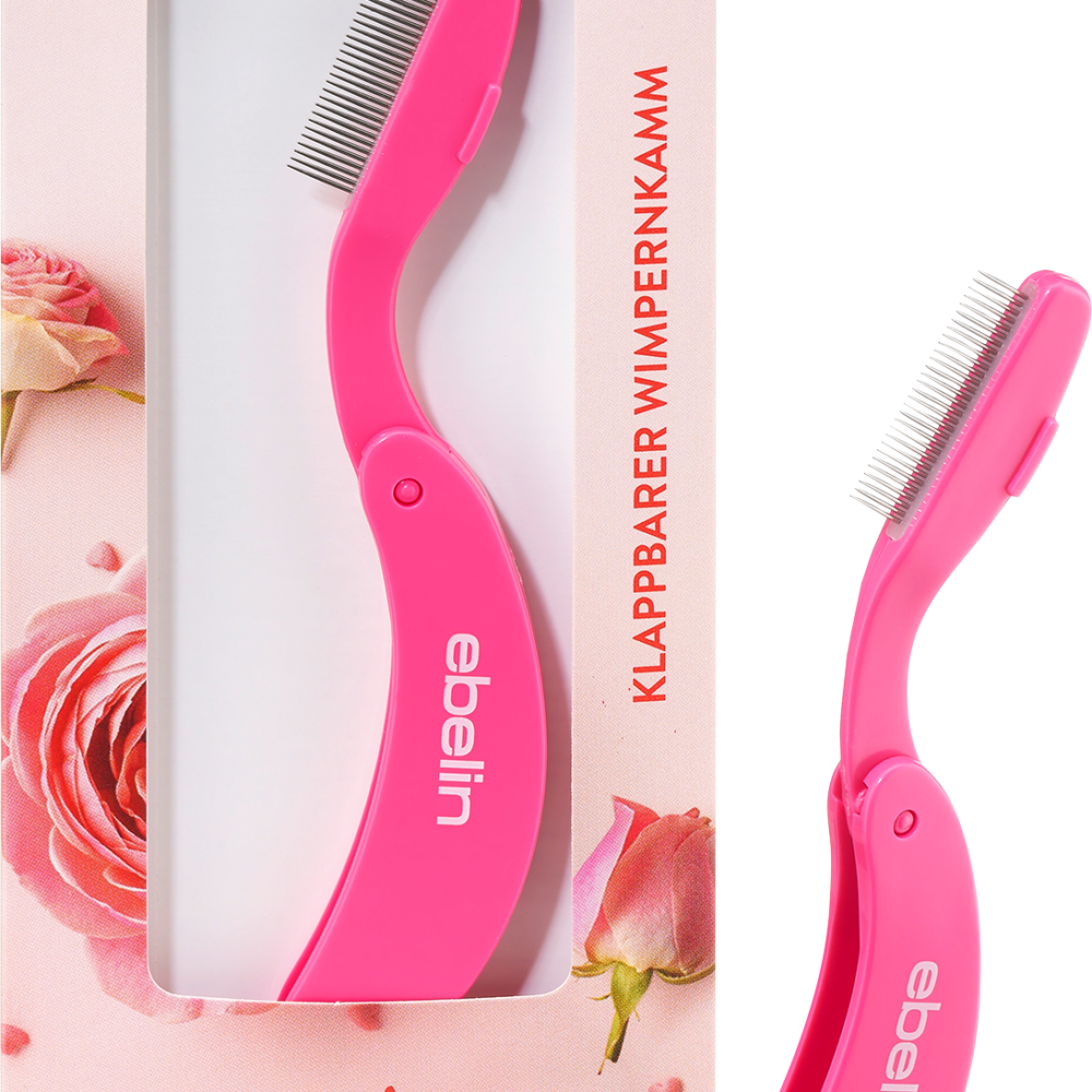 مشط رمش قابل للطي من إيبلين رومانسية وردية ، 1 قطعة