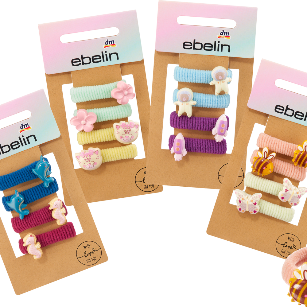 إيبلين أربطة شعر بزخارف مختلفة، 4 قطع
