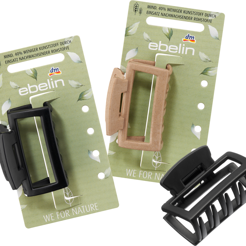 مشبك شعر إيبلين معاد تدويره، أسود/وردي، 1 قطعة