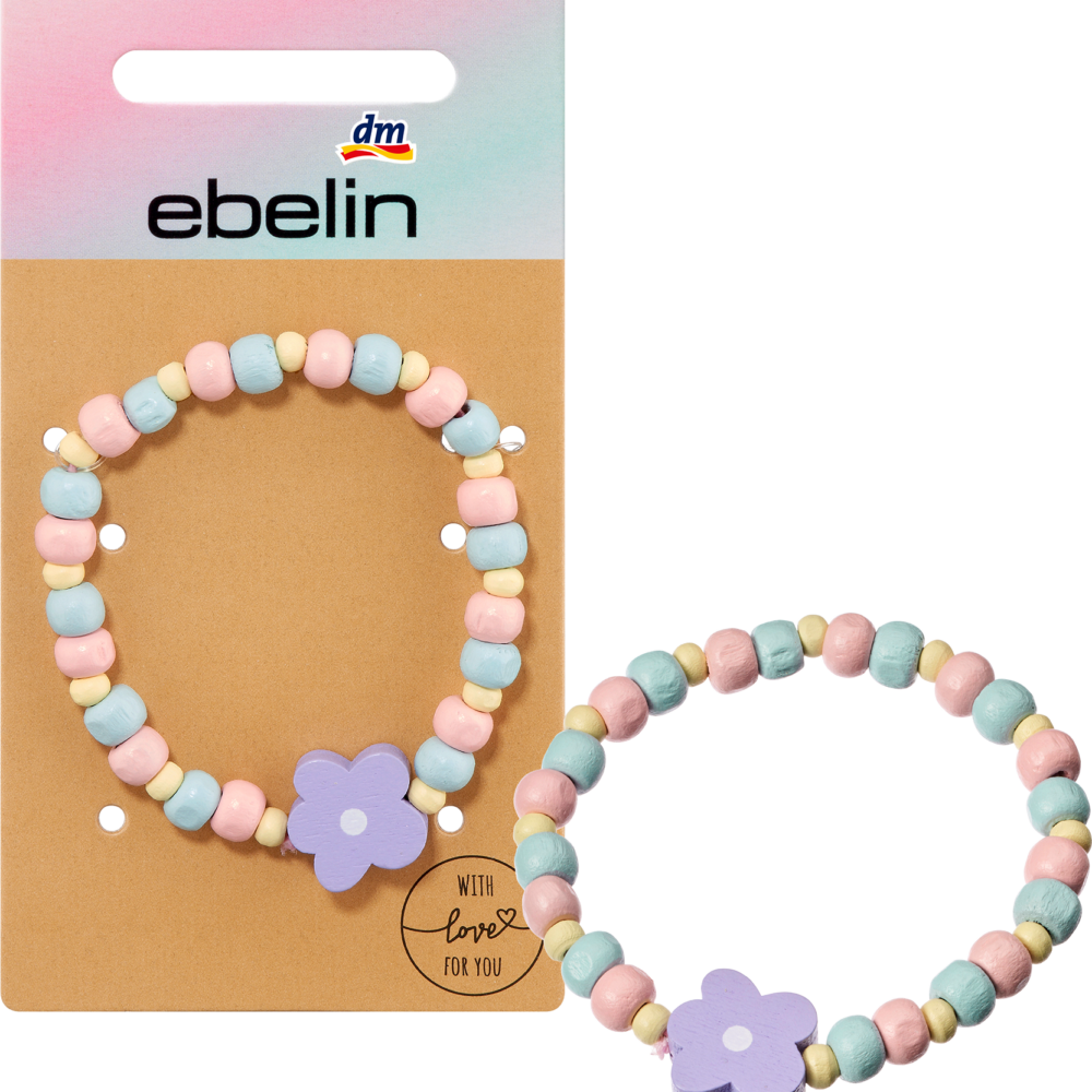 سوار إبلين زهرة الخرز الخشبي ، 1 قطعة