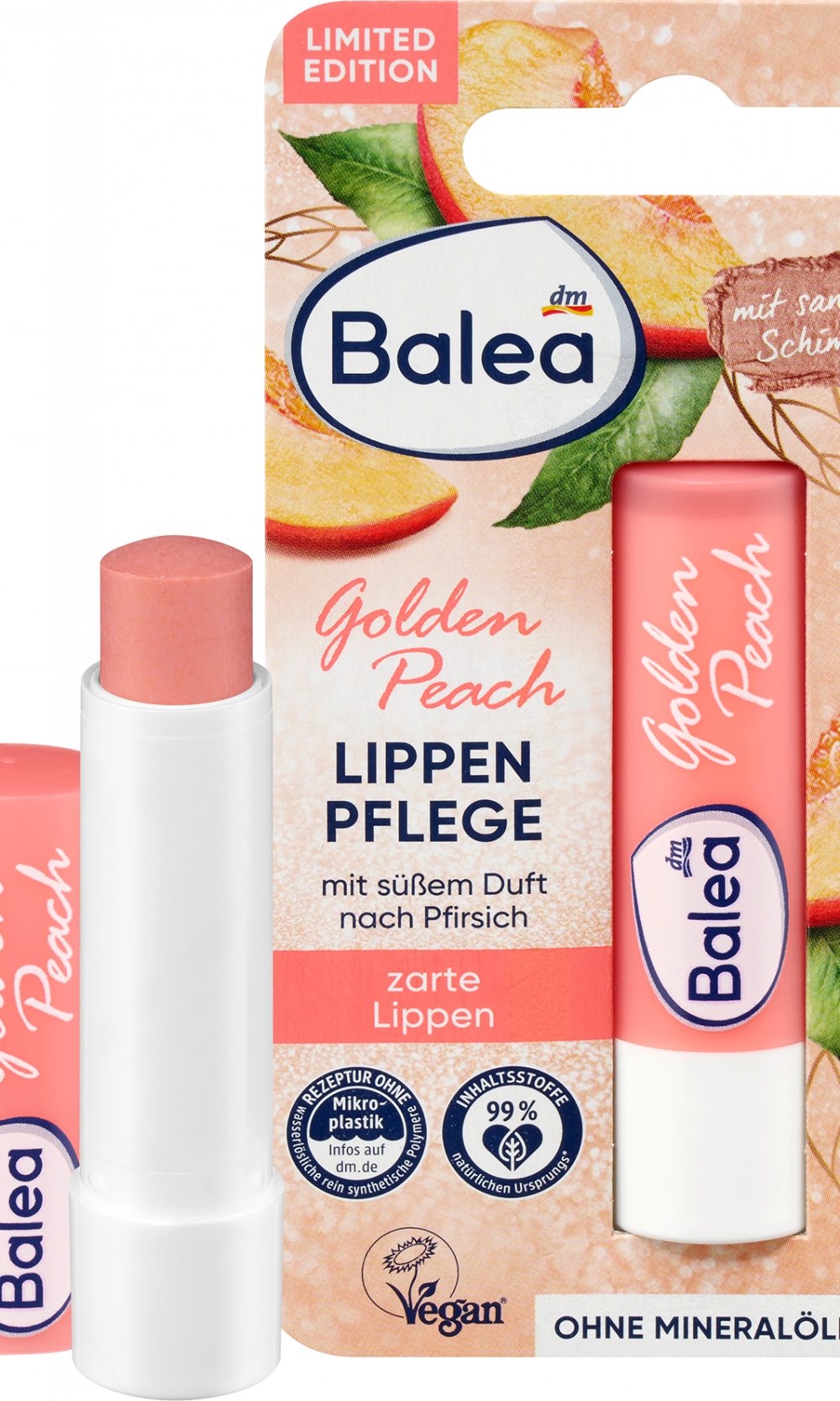 باليا - العناية بالشفاه بالخوخ الذهبي، 4.8 جم