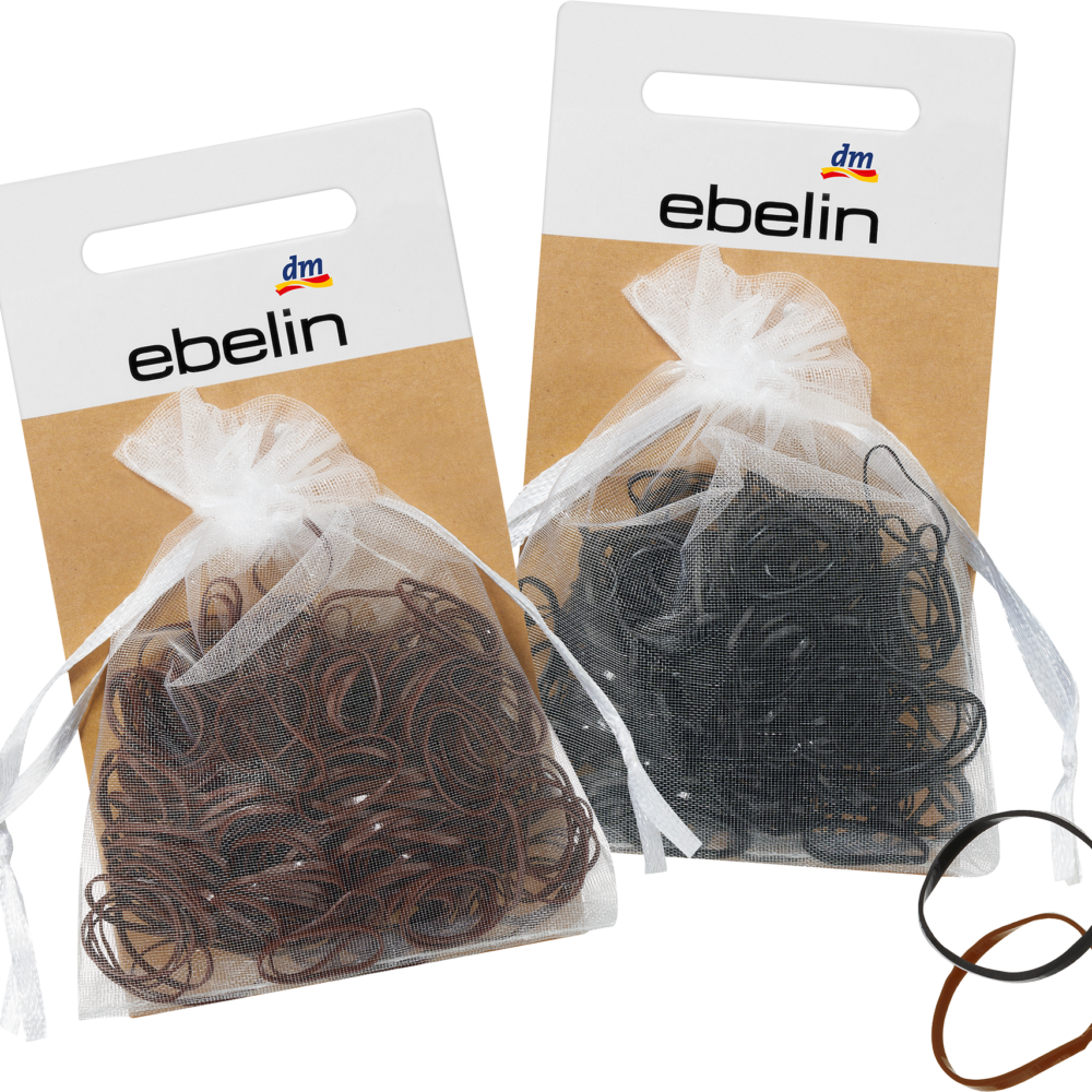 إبلين أربطة شعر صغيرة في أكياس الأورجانزا أسود / بني، 250 قطعة