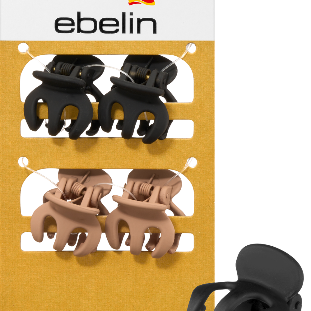 إيبلين كليبس للشعر أسود ميدي ، بني ، 4 قطع