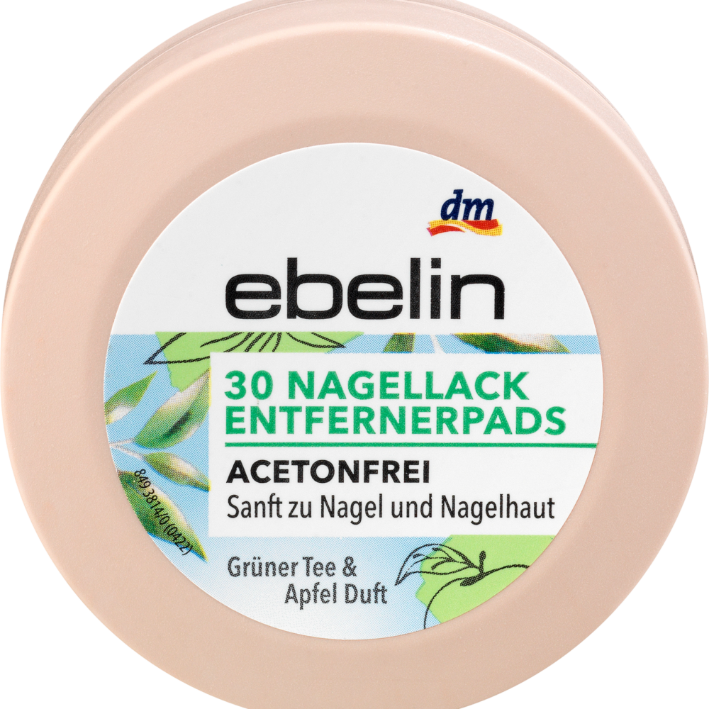 إيبلين ضمادات مزيل طلاء أظافر بالشاي الأخضر والتفاح، 30 قطعة