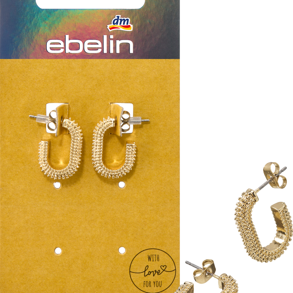 إيبلين أقراط هوب ذهبي لوك، 2 قطعة