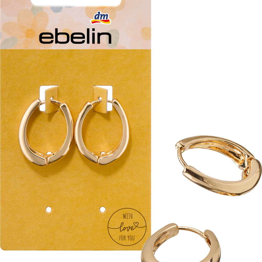 إيبلين أقراط طوقية، إطلالة ذهبية، 2 قطعة