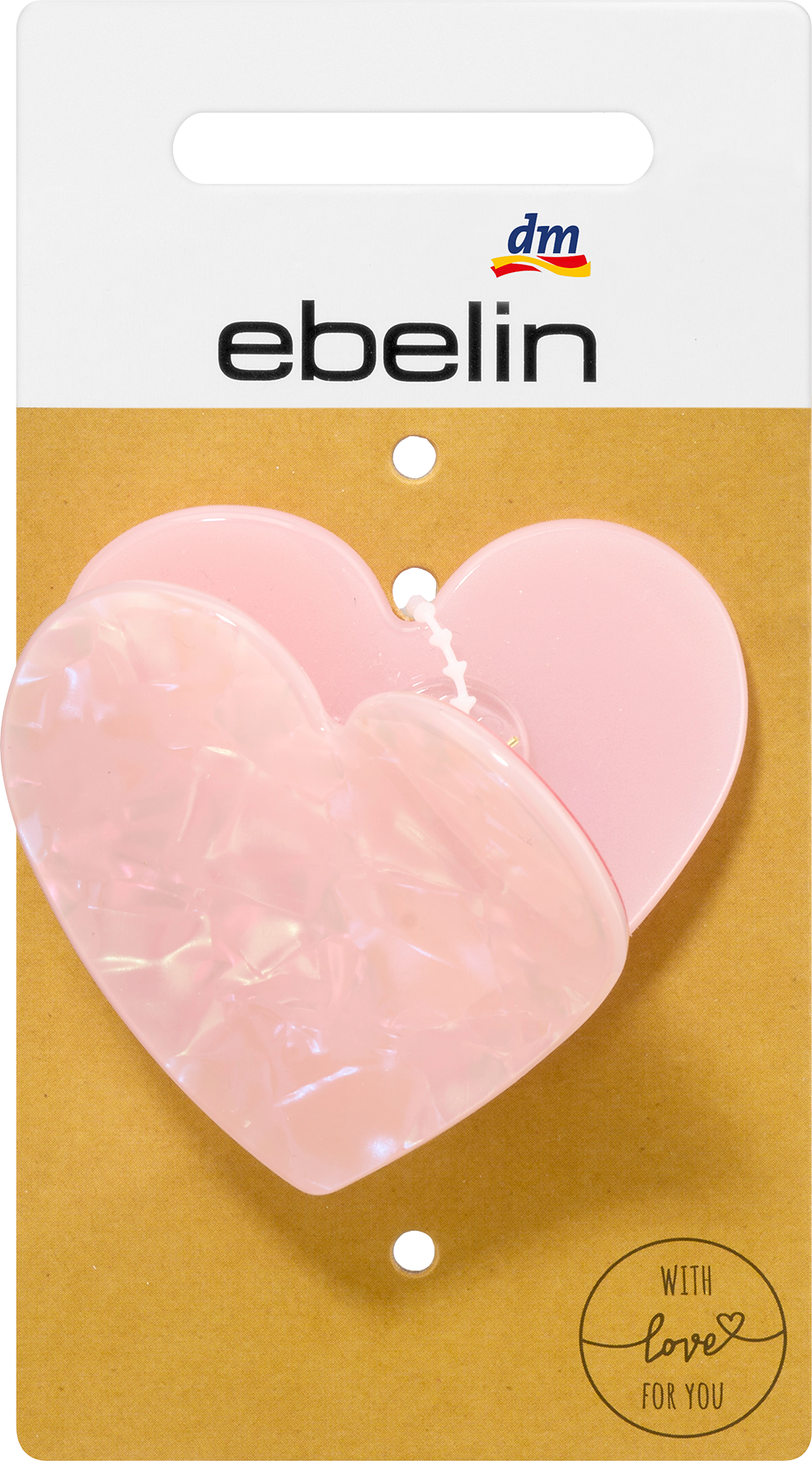 إيبلين مشبك شعر هارت وردي، 1 قطعة