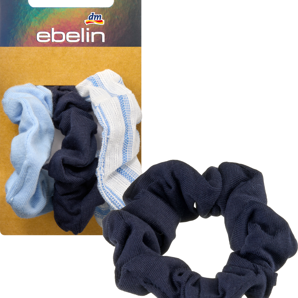 إيبلين سكرانشيز معاد التدويرة، أزرق/مخطط/بيج، 3 قطع