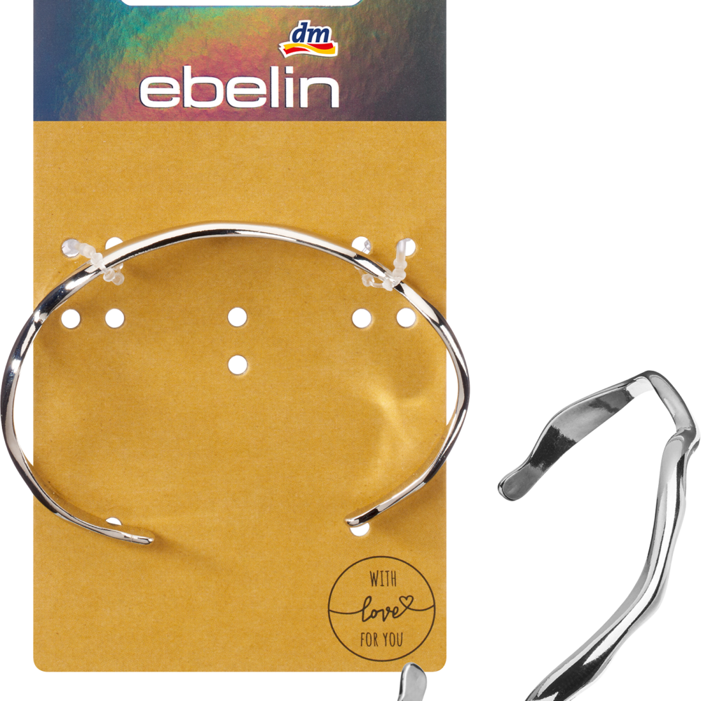 إبلين سوار عضوي الشكل ، مظهر فضي ، 1 قطعة