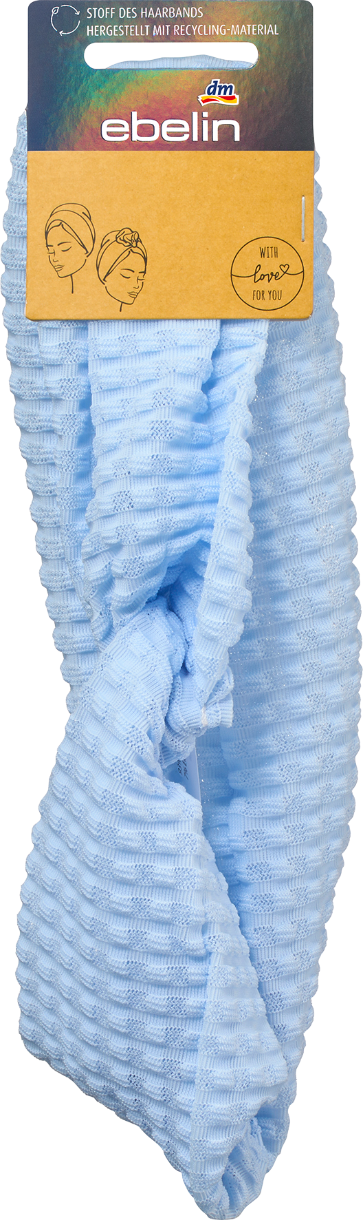 Ebelin سوار شعر معاد تدويره، أزرق فاتح، 1 قطعة