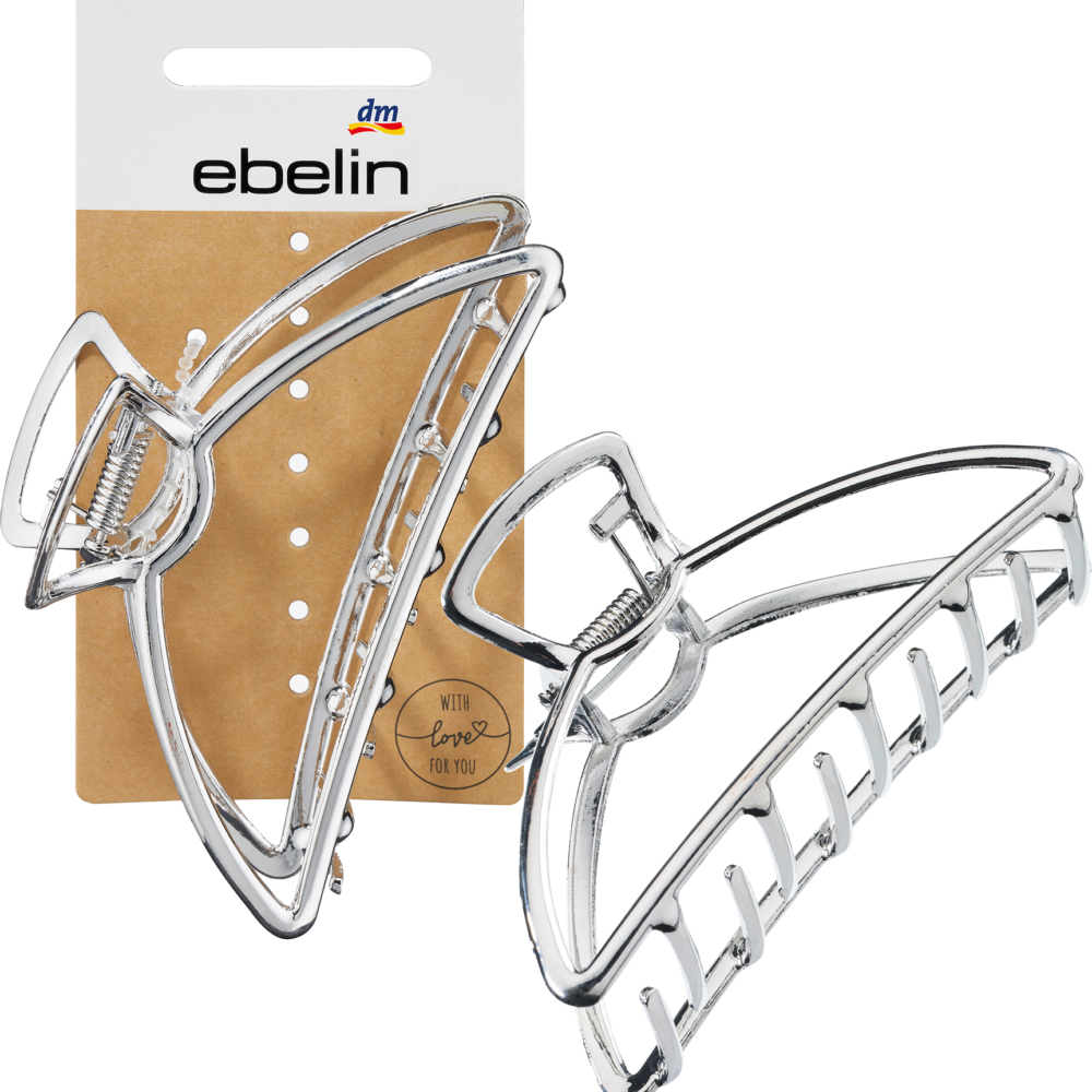 مشبك شعر معدني من إيبلين سيلفر لوك، 1 قطعة