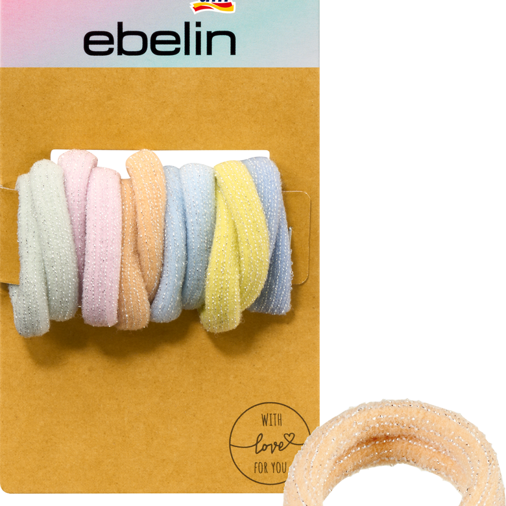 إبلين أربطة شعر بخيط لامع، 12 قطعة