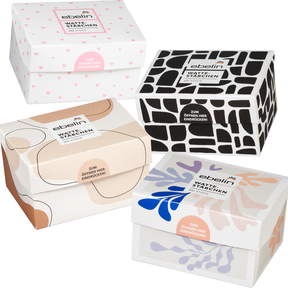 إيبلين مسحات قطنية عبوة زخرفة ، 300 قطعة