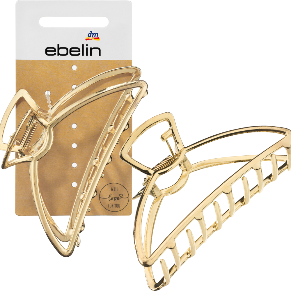 إيبلين مشبك شعر معدني ذهبي ، 1 قطعة