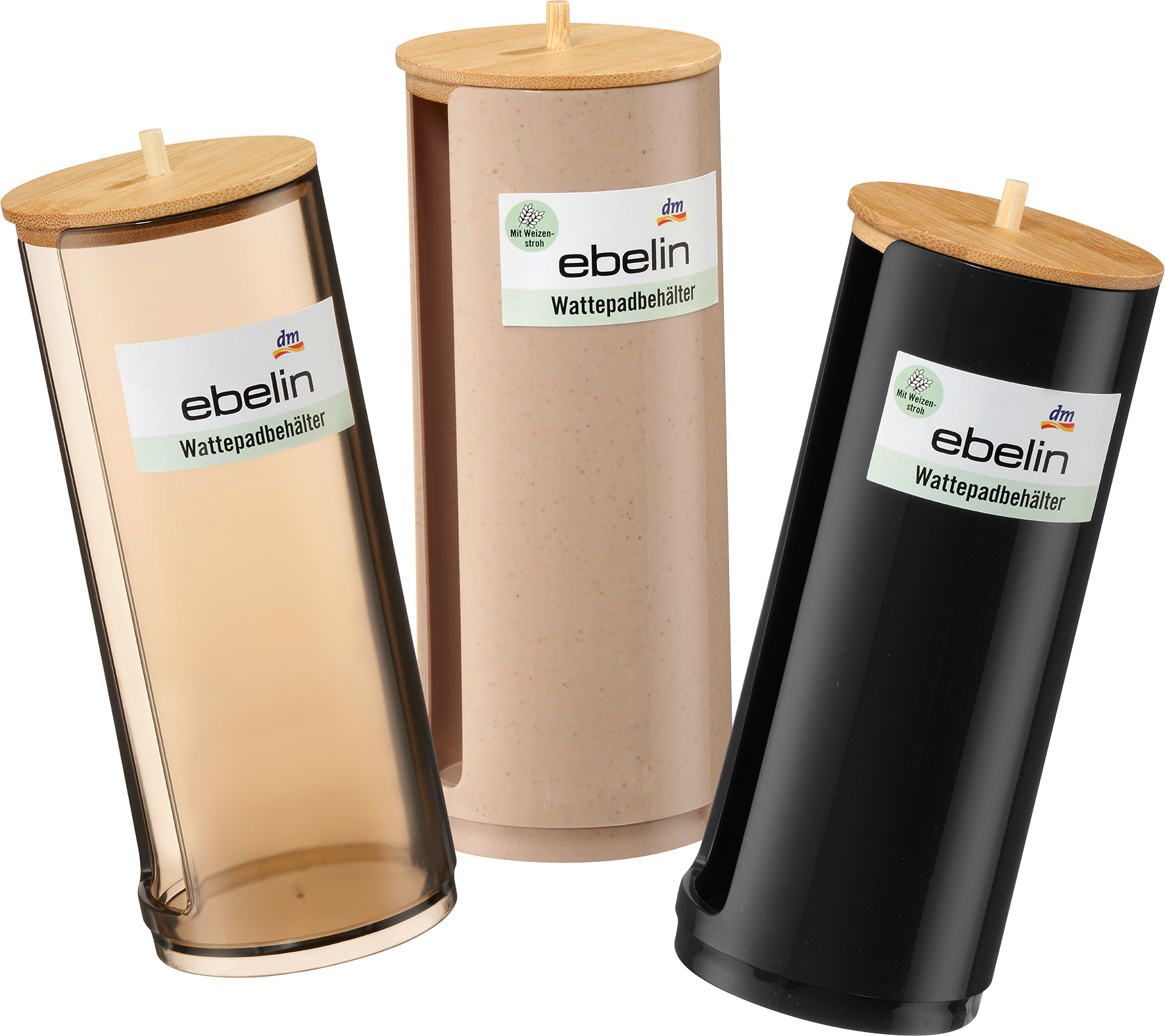 موزع وسادة قطن Ebelin بغطاء من الخيزران، 1 قطعة