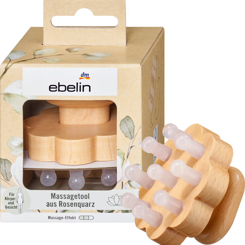 أداة تدليك إيبلين مع كوارتز وردي، 1 قطعة