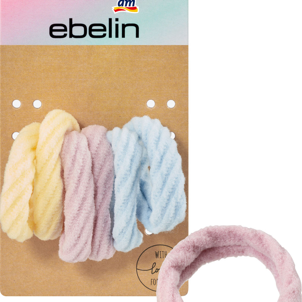 ايبلين أربطة شعر ناعمة أصفر ، أرجواني ، أزرق ، 6 قطع