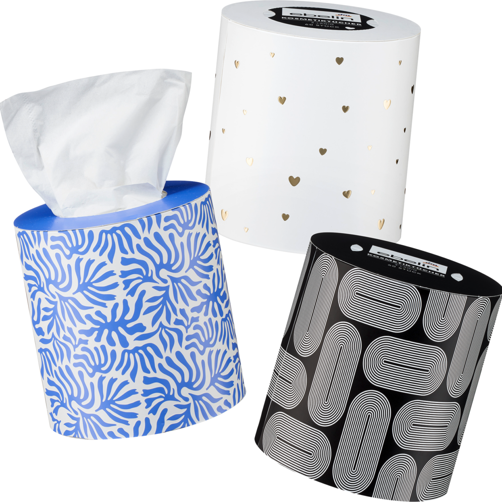 إيبلين صندوق دائري للمناديل التجميلية ، 60 قطعة