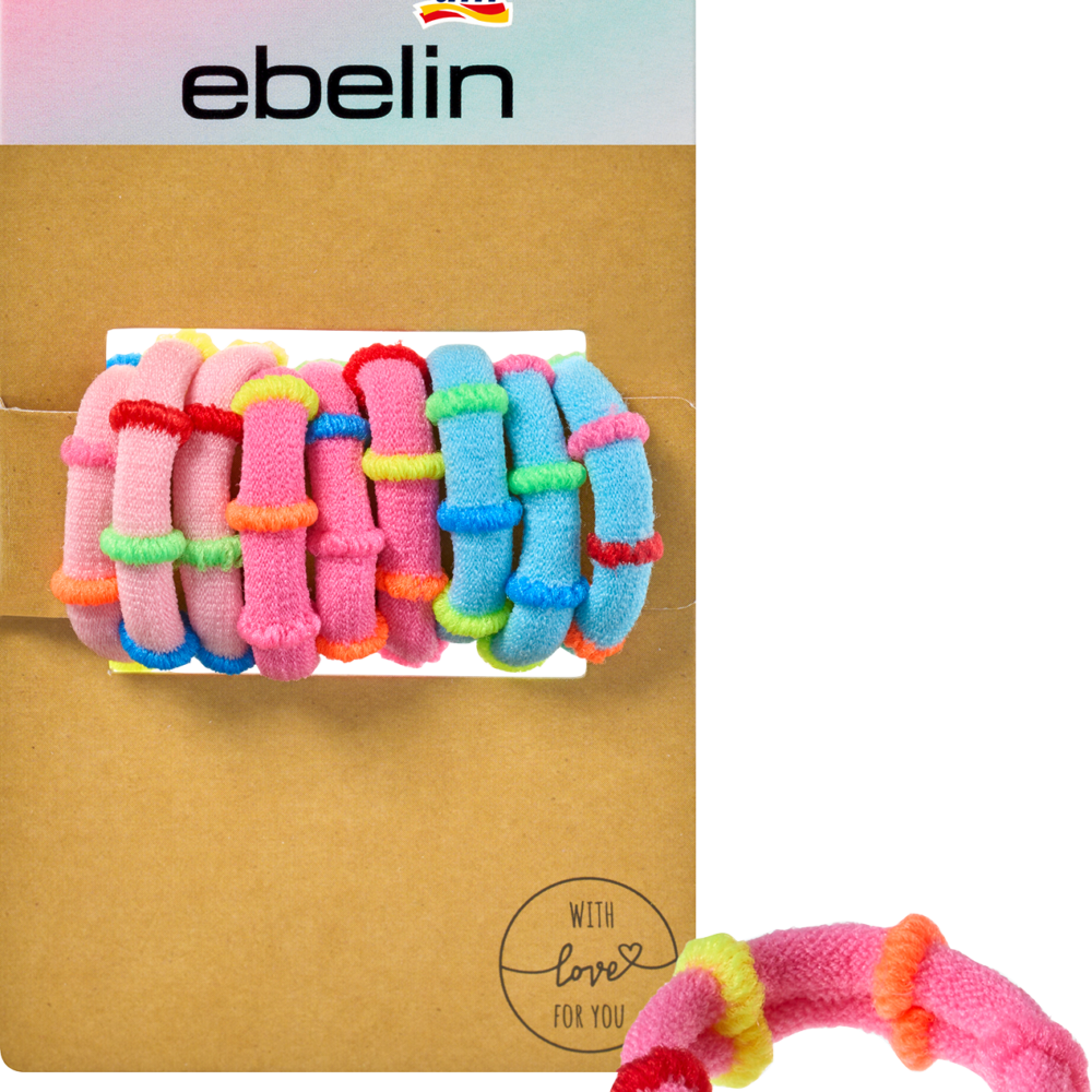 ايبلين أربطة شعر مخططة ملونة، 9 قطع