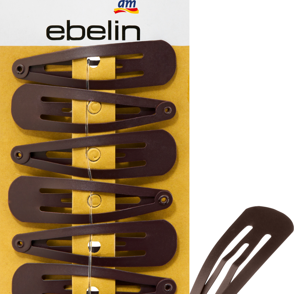 إيبلين مشبك للشعر بني متوسط، 6 قطع