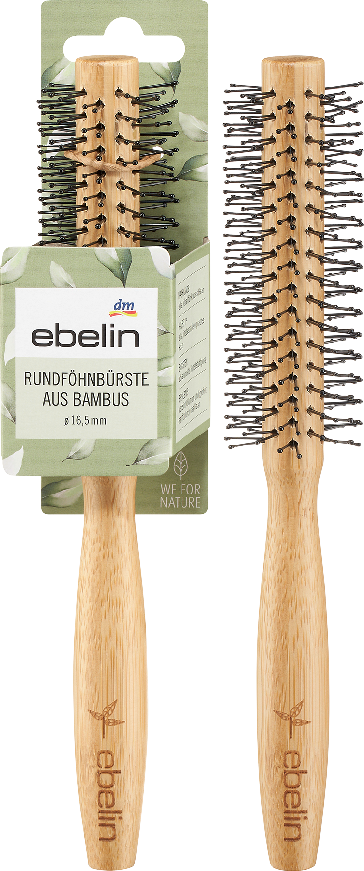 إيبلين فرشاة مجفف مستديرة من الخيزران، 1 قطعة