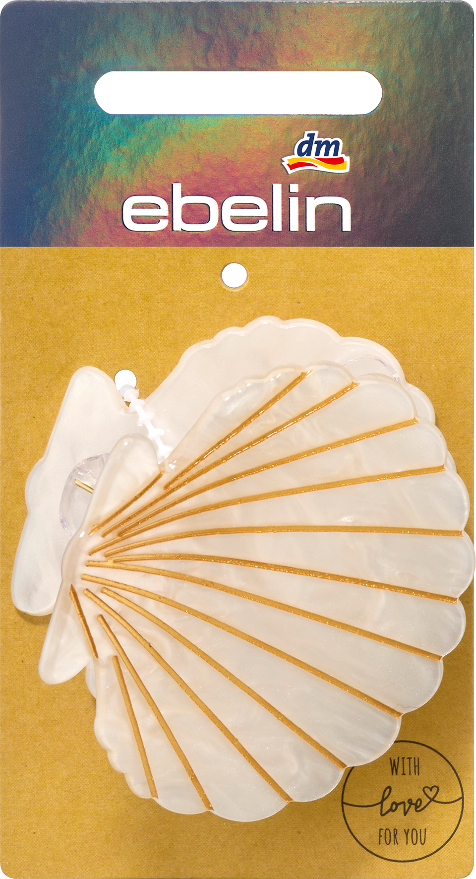 إيبلين مشبك شعر على شكل صدفة، 1 قطعة