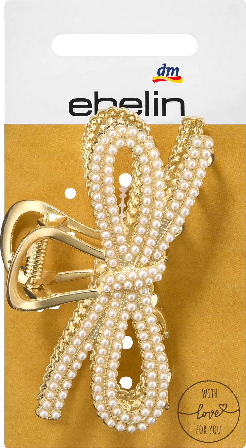 إيبلين مشبك شعر فيونكة مع لؤلؤ جولد لوك، 1 قطعة