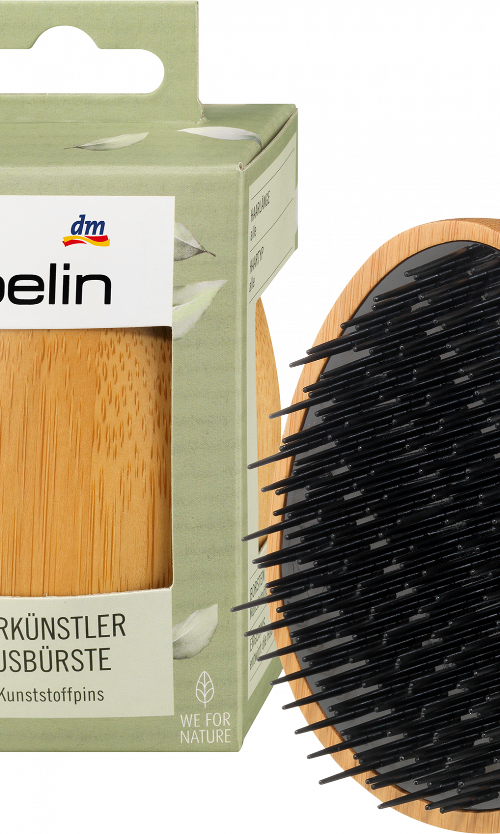 إبلين فرشاة شعر فك تشابك الشعر الفنان الخيزران بدون مقبض ، 1 قطعة