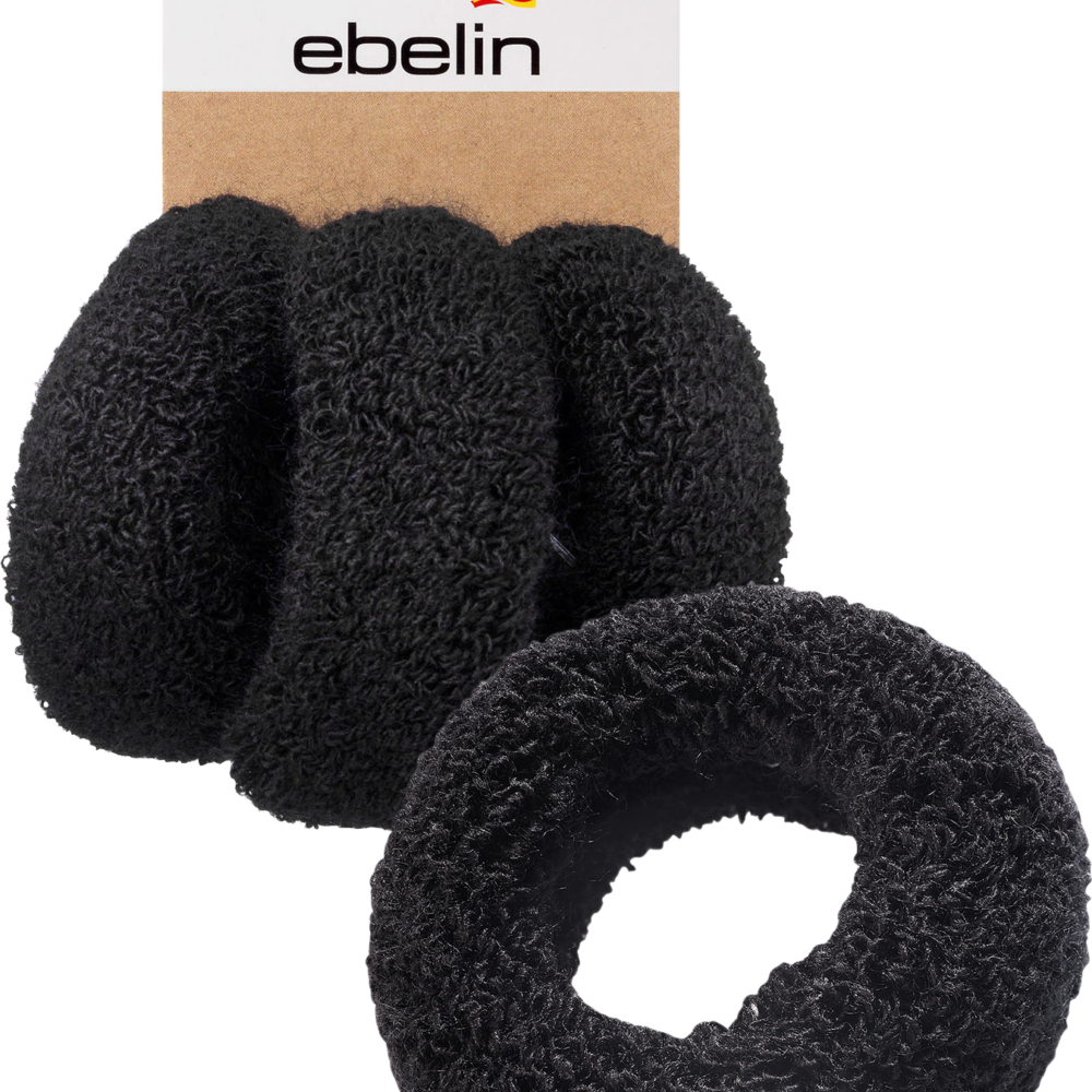 ايبلين أربطة شعر سوداء سميكة، 3 قطع