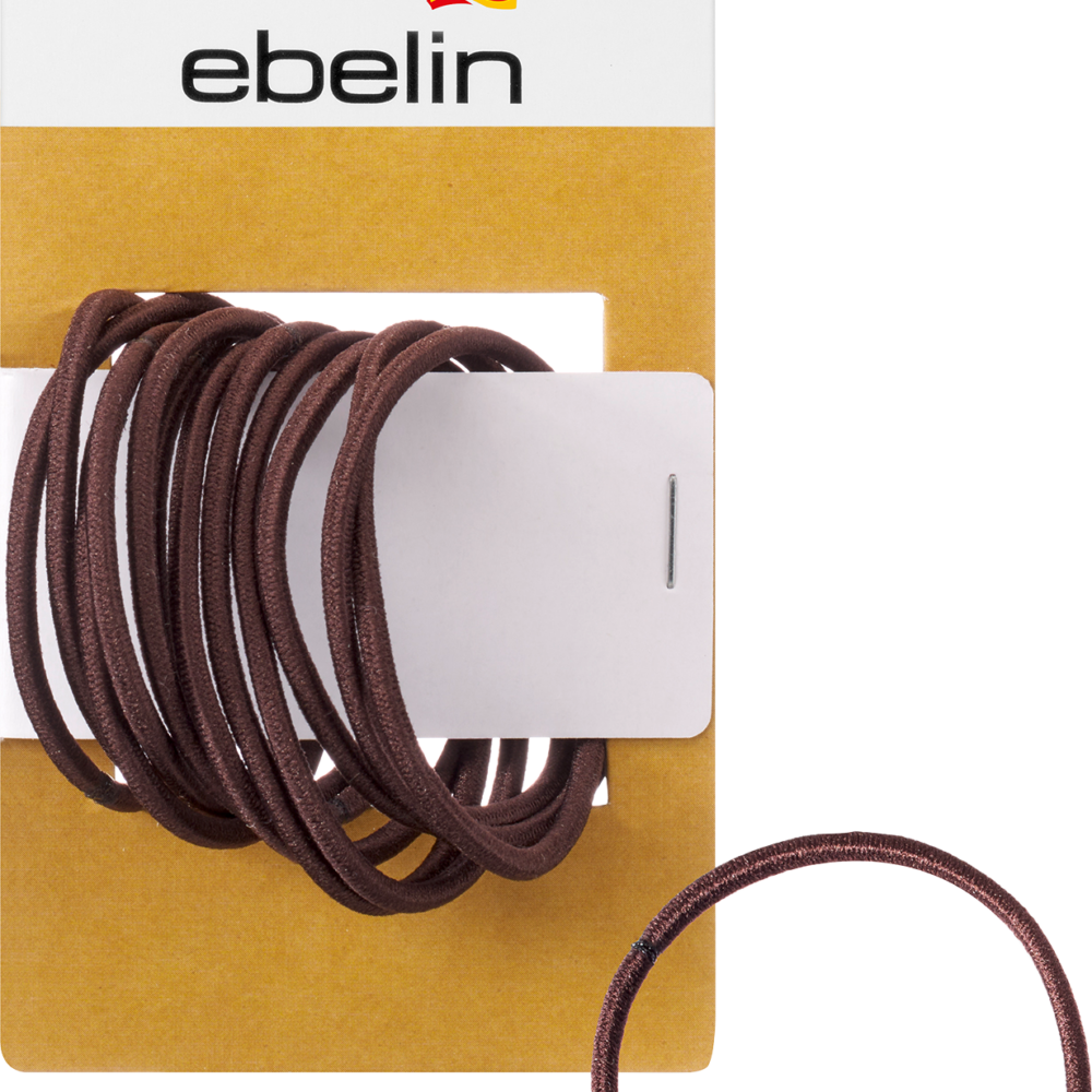 إيبلين أربطة شعر رقيقة بني، 12 قطعة