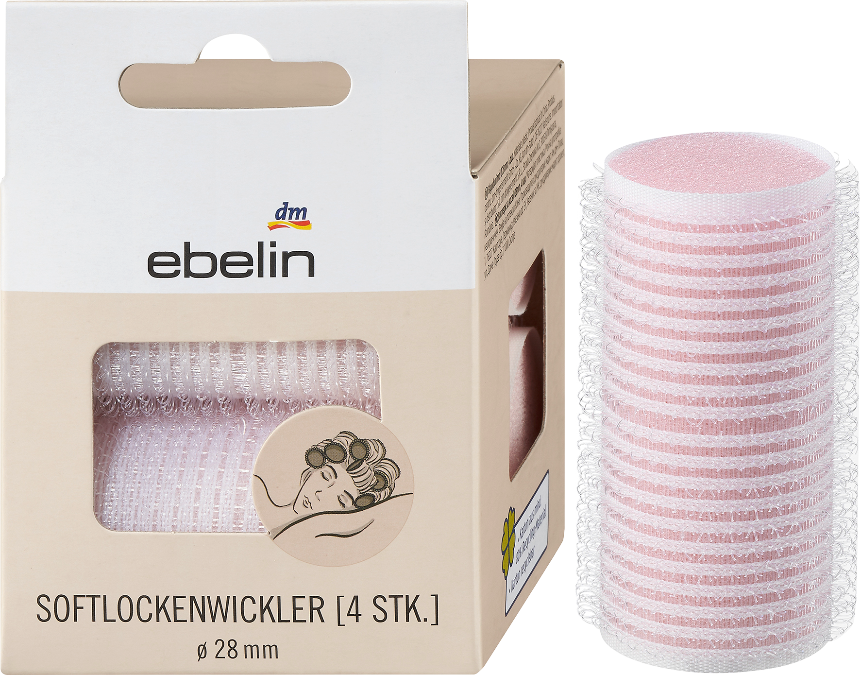 إيبلين بكرة الشعر الناعمة Ø 28 مم، 4 قطع