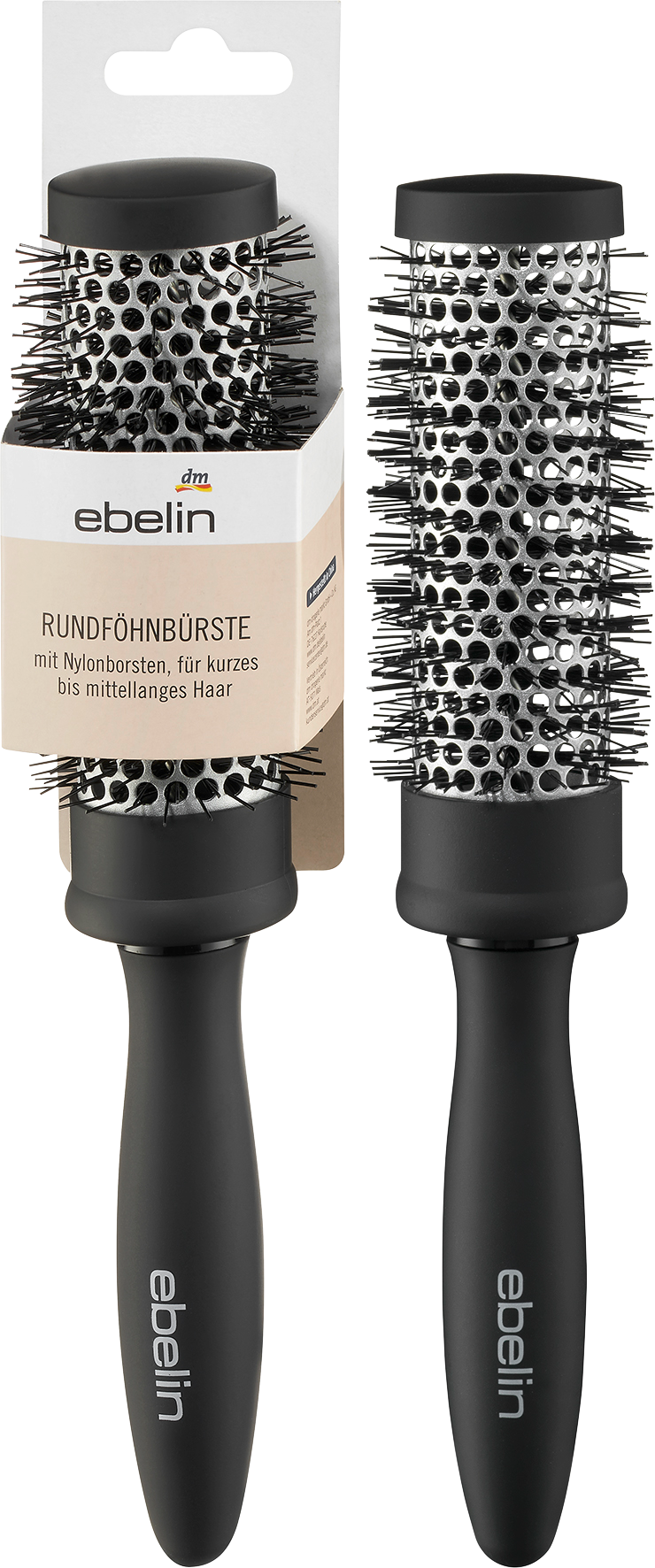 فرشاة مجفف مستديرة من إيبلين بشعيرات نايلون، 1 قطعة