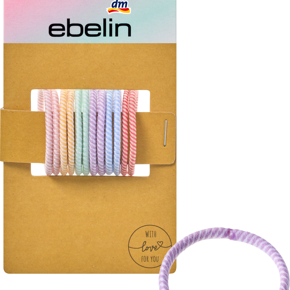 ايبلين أربطة شعر مخططة متعددة الألوان، 12 قطعة