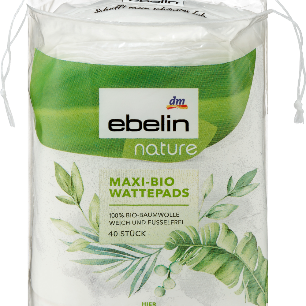 إيبلين فوط قطنية عضوية ماكسي GOTS معتمدة، 40 قطعة