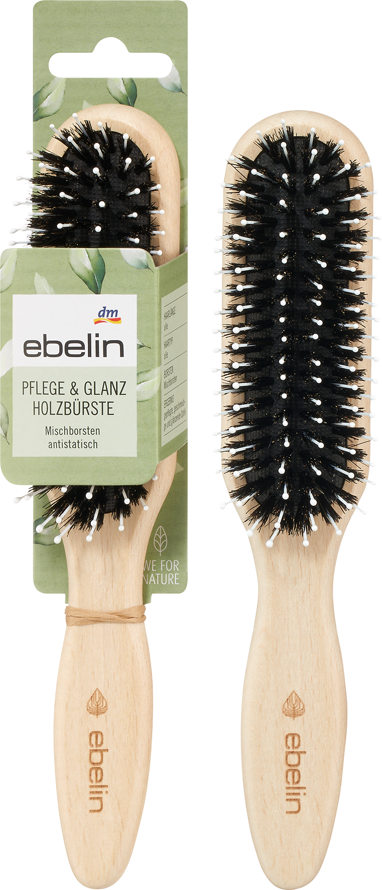 إيبلين فرشاة شعر للعناية بالخشب واللمعان، ضيق، 1 قطعة