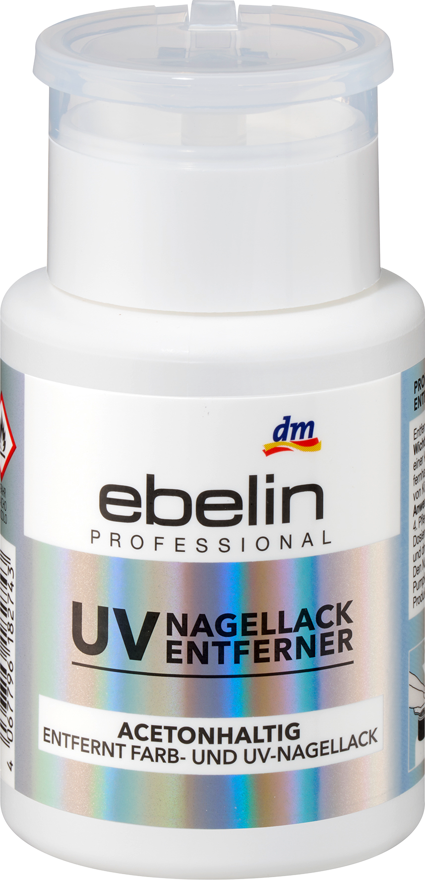 مزيل طلاء الأظافر بالأشعة فوق البنفسجية من إيبلين يحتوي على الأسيتون، 125 مل