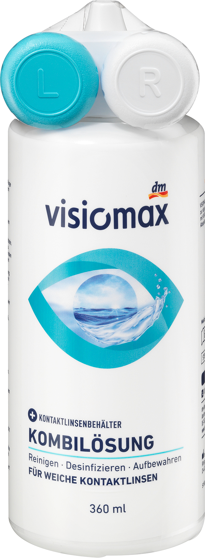 VISIOMAX للعناية بالعدسات اللاصقة الحل المختلط للعناية بالعدسات اللاصقة ، 360 ملجهاز طبي