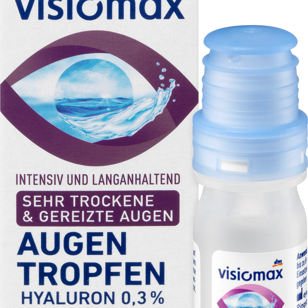 VISIOMAX قطرات للعين مع 0.3٪ هيالورون ، بدون مواد حافظة ، 10 مل جهاز طبي