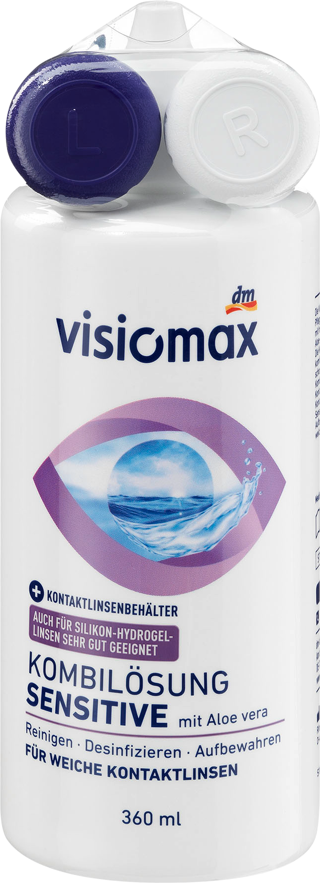 VISIOMAX محلول مدمج حساس مع حاوية ، 360 ملجهاز طبي