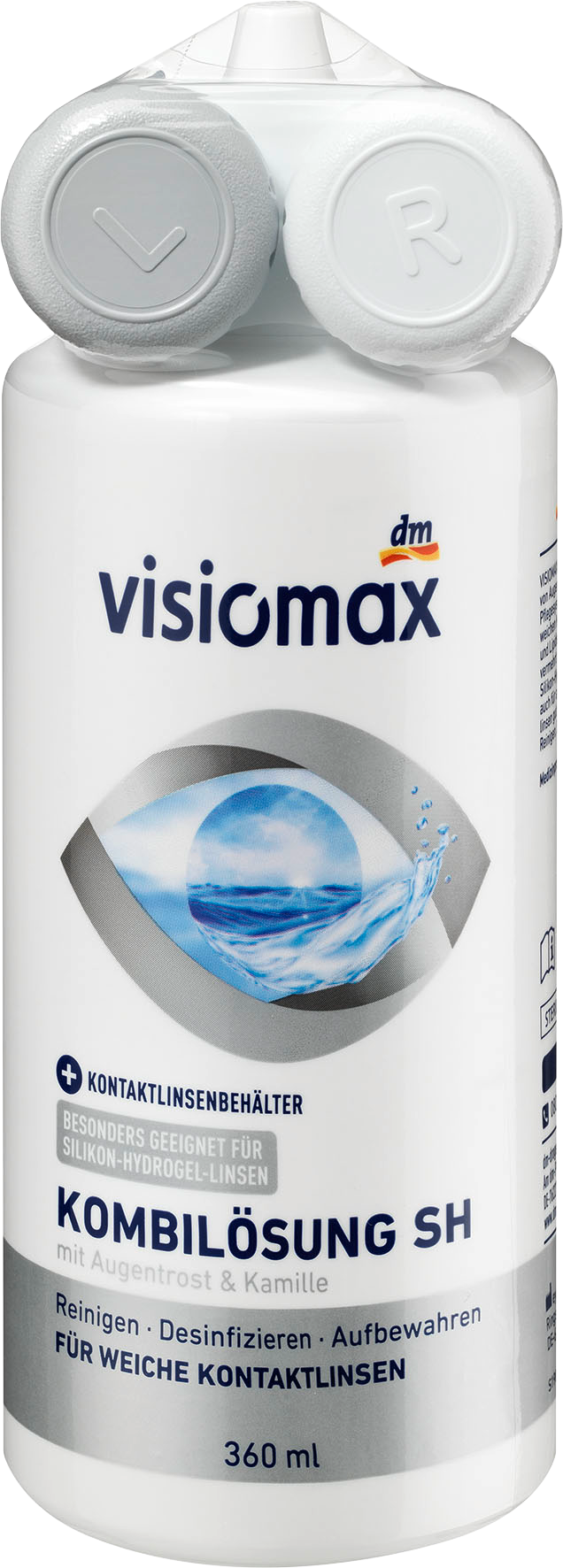 VISIOMAX Combination Solution سيليكون هيدروجيل مع Eyebright والبابونج ، 360 ملجهاز طبي