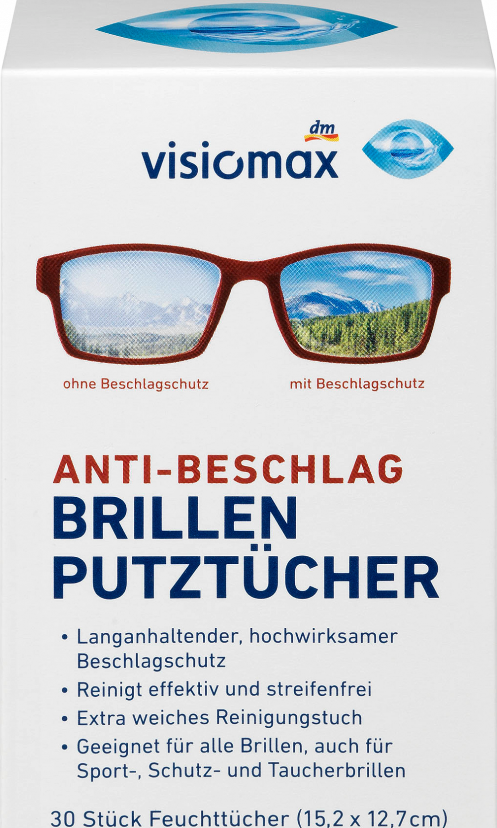 VISIOMAX أقمشة تنظيف النظارات المضادة للضباب ، 30 قطعة