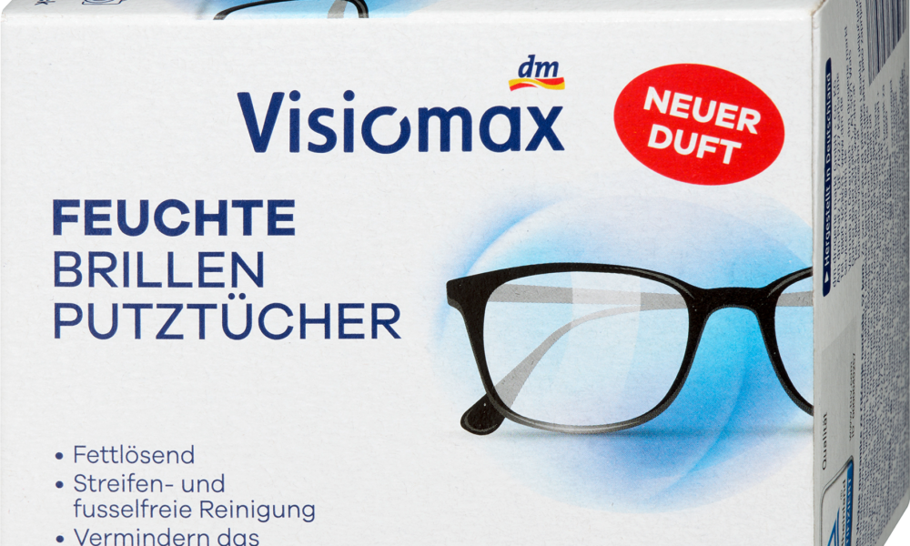 VISIOMAX أقمشة تنظيف نظارات مبللة، 52 قطعة