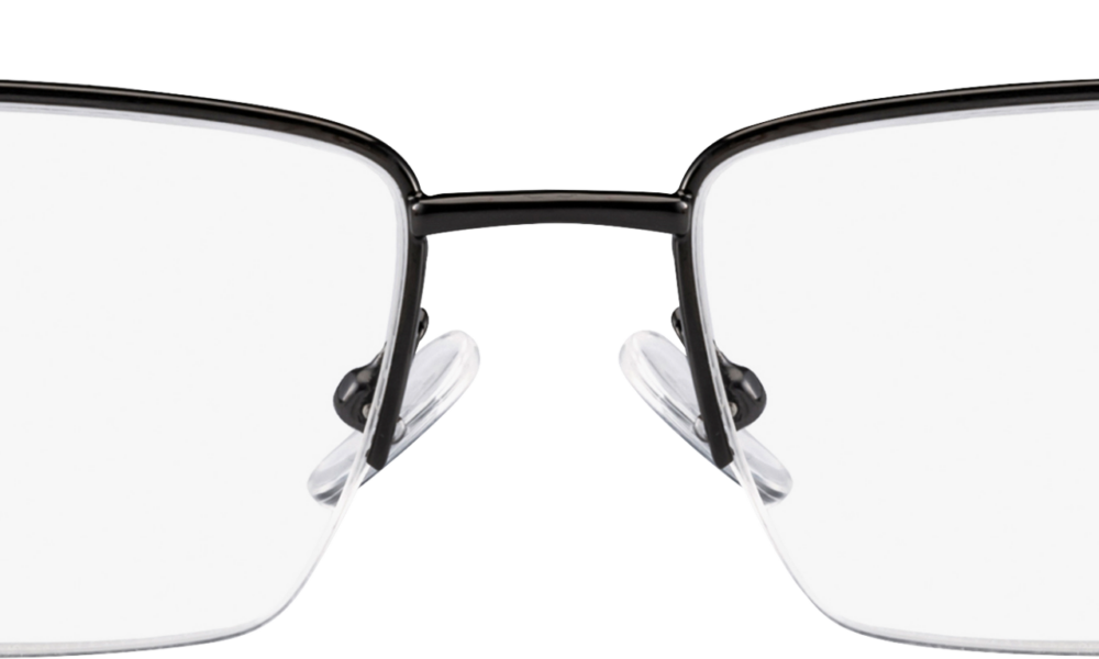 VISIOMAX نظارة قراءة جاهزة للاستخدام نصف حافة سوداء + 2.00 ، 1 جهاز طبي