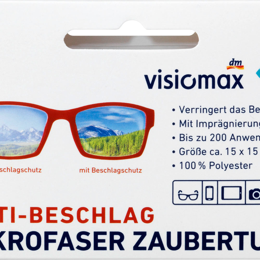 VISIOMAX قطعة قماش سحرية سحرية مضادة للضباب ، 1 قطعة