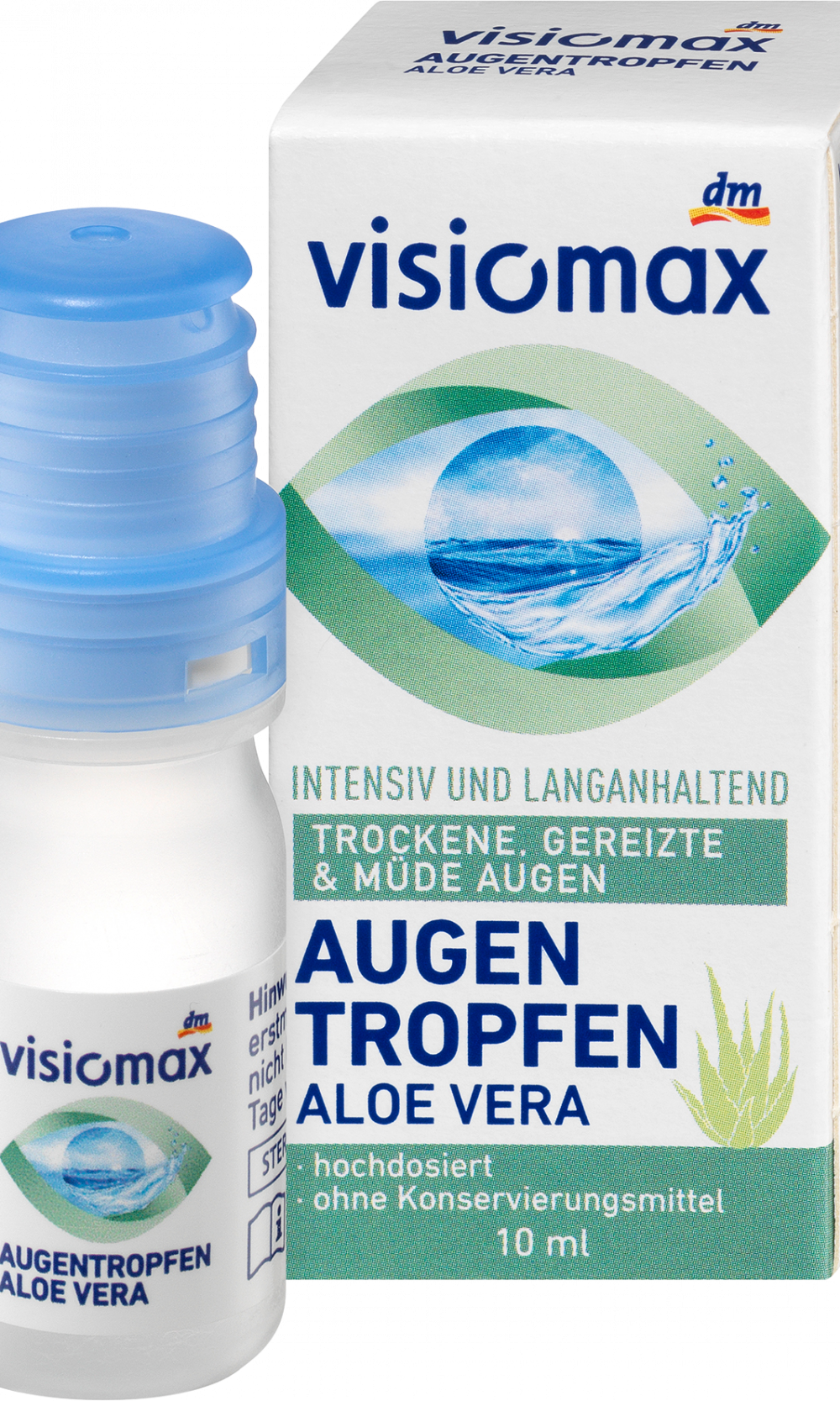 VISIOMAX قطرات للعين الصبار، بدون مواد حافظة، 10 ملجهاز طبي